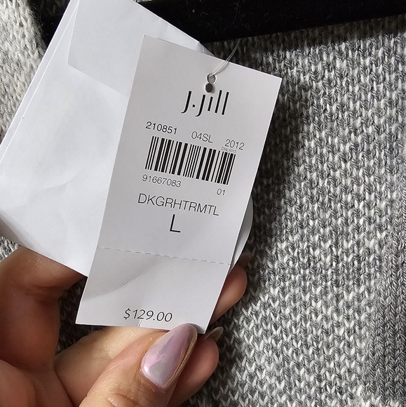 J. Jill Gray Plaid Cardigan Sweater - Picture 4 of 11